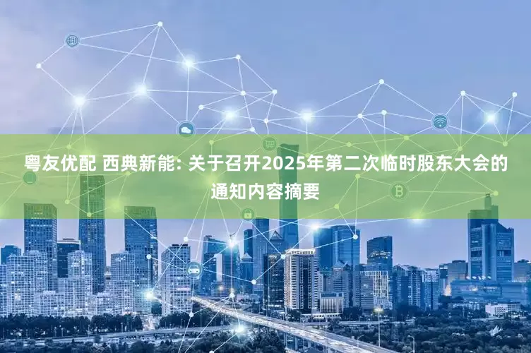 粤友优配 西典新能: 关于召开2025年第二次临时股东大会的通知内容摘要